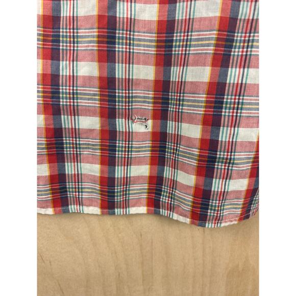 Pendleton Frontier Western Snap Shirt Men’s Large Red Plaid Short Sleeve - Picture 3 of 12